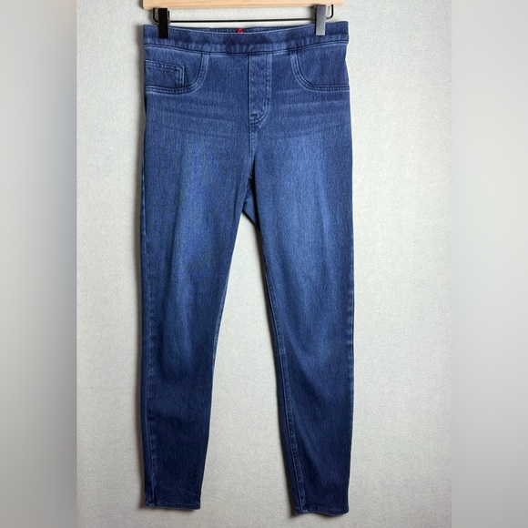 Spanx Women’s Jean-ish High Rise Skinny Ankle Stretch Pull On Leggings Blue M - Picture 1 of 14